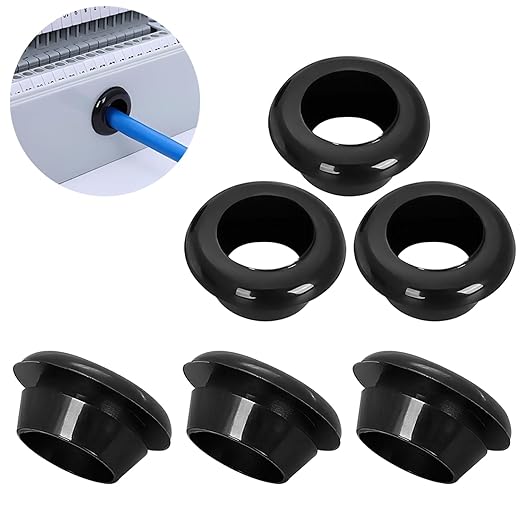Qrity 20 PCS Rubber Grommets Cable Railing, Car Grommet, Cable Railing Protective Sleeves for Metal Posts, ID 12mm Mount Dia 14mm