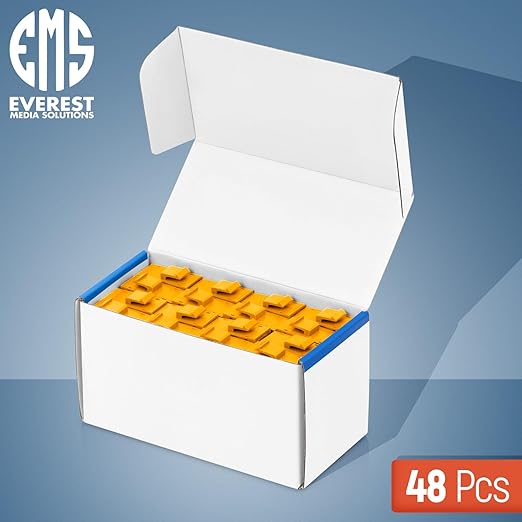 Everest RJ45 CAT6 Keystone Coupler in Yellow (48-Pack) - RJ45 Coupler - Cat6 Keystone Jacks