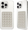 2PCS Silicone Suction Phone Case Mount, Non Slip Suction Cup, Hands-Free Phone Accessories Holder for Selfies and Videos, Silicone Adhesive Stand Sticky for Cell Phone Light Gray