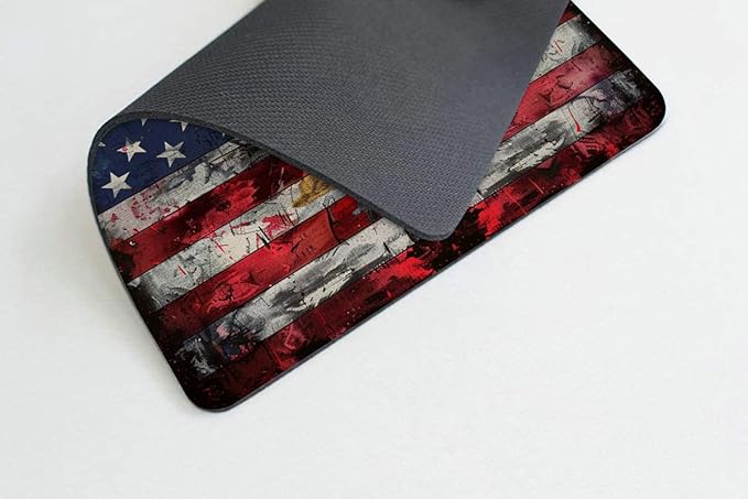 Square Mouse Pad Colorful Deer and National Flag-1,Gaming Mouse Pads for Desk,Soft Computer Waterproof Non-Slip Mouse Mat