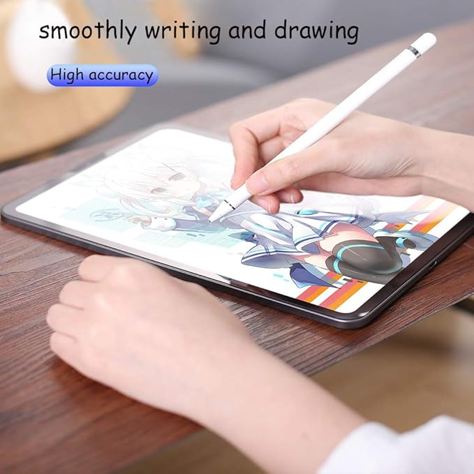 DOGAIN Active Digital Stylus Pen for Touchscreen, Stylus Pencil for Apple iPad mini/Pro/Air, Switch, Samsung, iPhone, Android and Most Phone & Tablet, 1.5mm Fine Point Rechargeable Pens - White