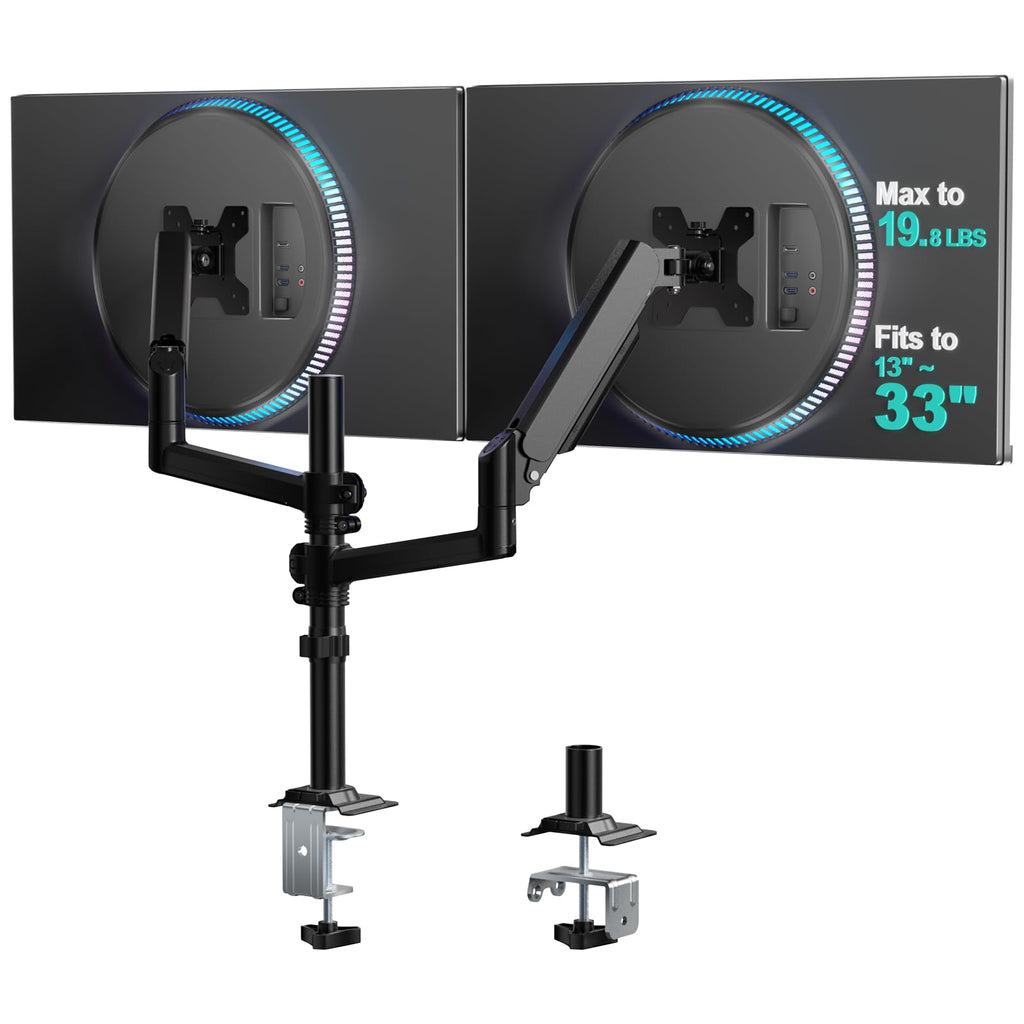 WALI Stacked Triple Monitor Mount for 13-34 inch Screens, 19.8 lbs per Arm