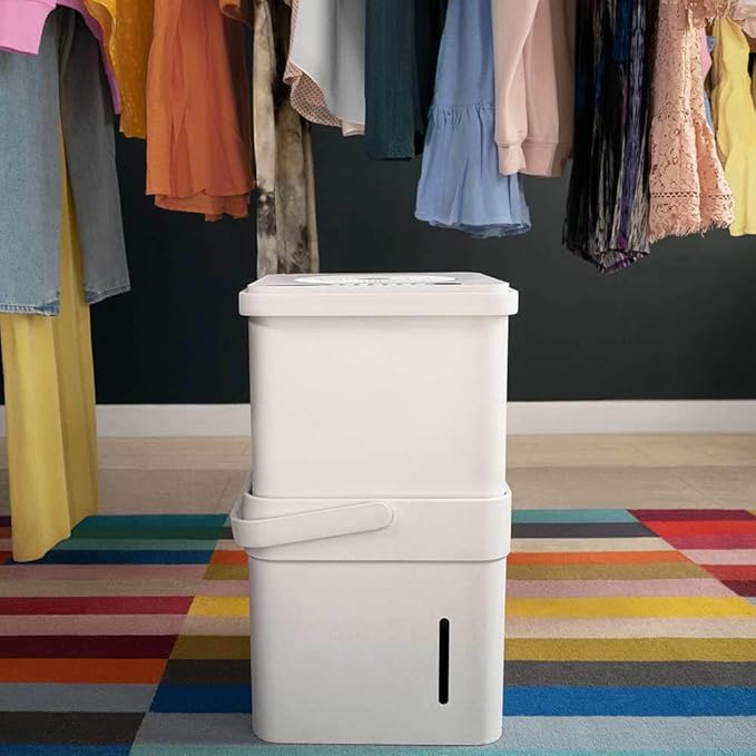 Midea Cube 50 Pint Dehumidifier for Basement and Rooms at Home for up to 4,500 Sq. Ft., Smart Control, Compatible with Alexa (White), Drain Hose Included, ENERGY STAR Most Efficient 2023
