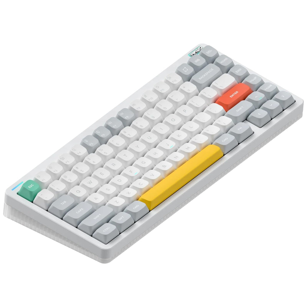 nuphy Halo75 V2 Mechancial Gaming Kyeboard,75% Wireless Hot Swappable Bluetooth Keyboard,83 Kyes RGB Backlit Keyboard,Support Bluetooth/2.4GHz/USB-C (White, Raspberry (46gf))