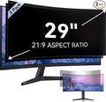 [2 Pack] 29 Inch Computer Privacy Screen for 21:9 Aspect Ratio Widescreen Monitor, Eye Protection Anti Glare Blue Light Computer Monitor Privacy Filter, Removable Anti-Scratch 29in Protector Film