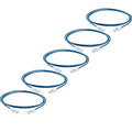 TRUECABLE Cat6 Component Rated Patch Cable, Unshielded (U/UTP), 5ft, Blue, 28AWG Solid Copper, Snagless 10G High-Speed Ethernet Cable, PoE++ 4PPoE 100W, UL Listed, RoHS-3, 5 Pack
