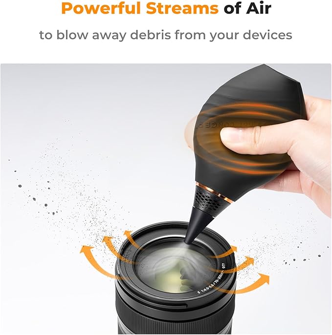 K&F CONCEPT Soft Tip Strong Air Blower with Short Nozzle,Highly Elastic