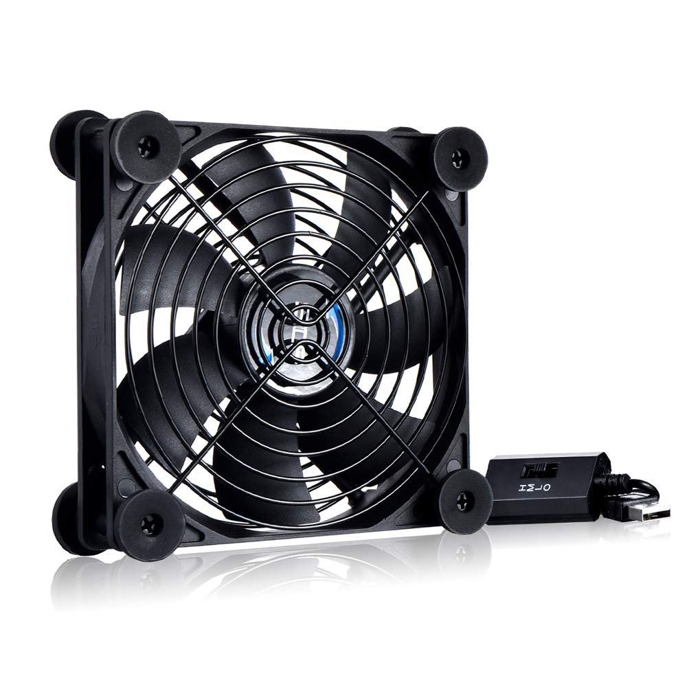 SCCCF Quiet 120mm USB Fan, 5V USB Portable Cooling Fan for Flat Panel TV Receiver Router DVR PlayStation Xbox Computer Cabinet Cooler