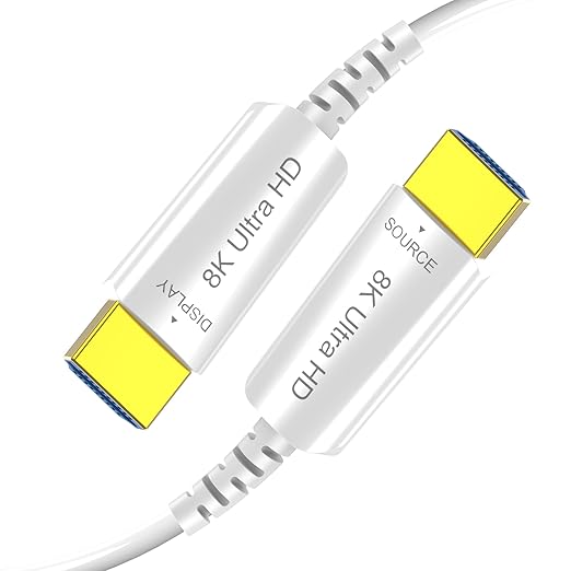 8K Fiber Optic HDMI Cable 10 FT, 8K@60Hz 4K@240Hz, Thin Extra Long HDMI Cable 48Gbps Ultra High Speed, Dynamic HDR, eARC, HDCP 2.2&2.3, 3D, Compatible for PS4/5/Xbox/TV/Laptop/Monitor