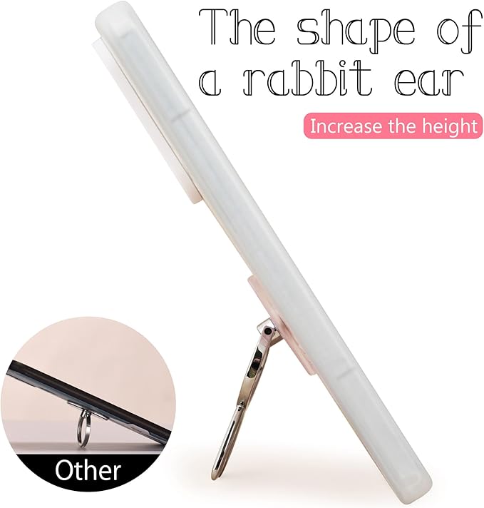 Rabbit Phone Grip - EI Sonador Clear Cell Phone Ring Holder Transparent Stand Finger Sticky Grip (2 Gold Rabbit)