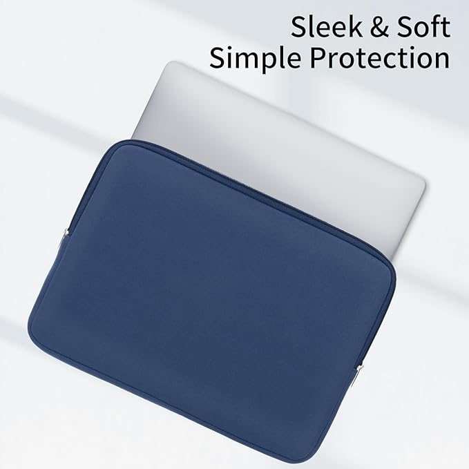 RAINYEAR 16 Inch Laptop Sleeve Protective Soft Case Padded Zipper Cover Specially Compatible with 16" MacBook Pro/Max M1 M2 M3 M4 A2141 A2485 A2780 A2991 A3403 A3186 (Navy Blue, Upgraded Version)
