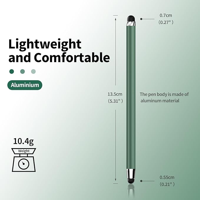 Stylus Pen for Touchscreen,5 PCS Stylus,2-in-1 Stylus Pen for iPad, High Sensitivity Precision Suitable for All Touch Screens of iPhone/ipad/Android Tablet(Black/White/Gray/Gold/Dark Green)