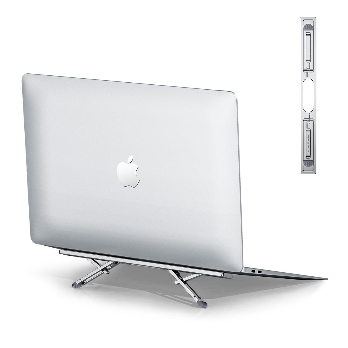nediea Aluminum Laptop Riser, 4 Adjustable Heights, Foldable for Desk