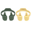 Honsky Cell Phone Stand Holder 2-Pack,Thumbs Up Lazy Phone Stand,Universal Adjustable Flexible Dock for All Phones,Perfect Valentine's Day Gifts for Him/Her,Gifts for Couples,Dark Green/Light Yellow
