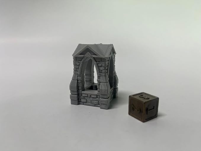 Paintable Tabletop Miniature Little Town Building Terrains Compatible with RPG War Games - 18mm Scale Dioramas Building Set Scenery with Medieval Architecture Style by HAUTICO (HVillageHouses4-1)
