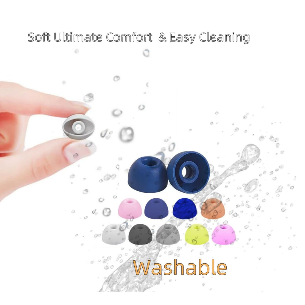 Aginkgo Replacement Ear tips for Beats Fit Pro, Beats Studio Buds+, Beats Studio Buds, Beats Solo Buds Silicone Earbuds Washable Noise isolation, Fit in The Charging Case, 6 Pairs S/M/L (Stone Purple)