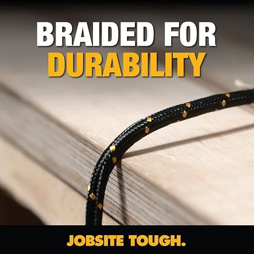 DEWALT Heavy Duty USB to Micro-USB Cable, Jobsite Micro USB Connector Cable, High Speed Charging Cord for Compatible Android Phones, Cameras, Legacy Devices, 6 ft (Black)