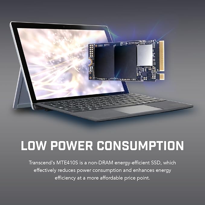 Transcend 512GB M.2 2242 SSD, Up to 5000MB/s, PCIe Gen4x4 NVMe 3D TLC, for Ultra-Thin Laptops, Lenovo Legion Go&Yoga Gen 6, ASUS ExpertBook&ZenBook, Mini PC, DRAM-Less Design for Low Power Consumption