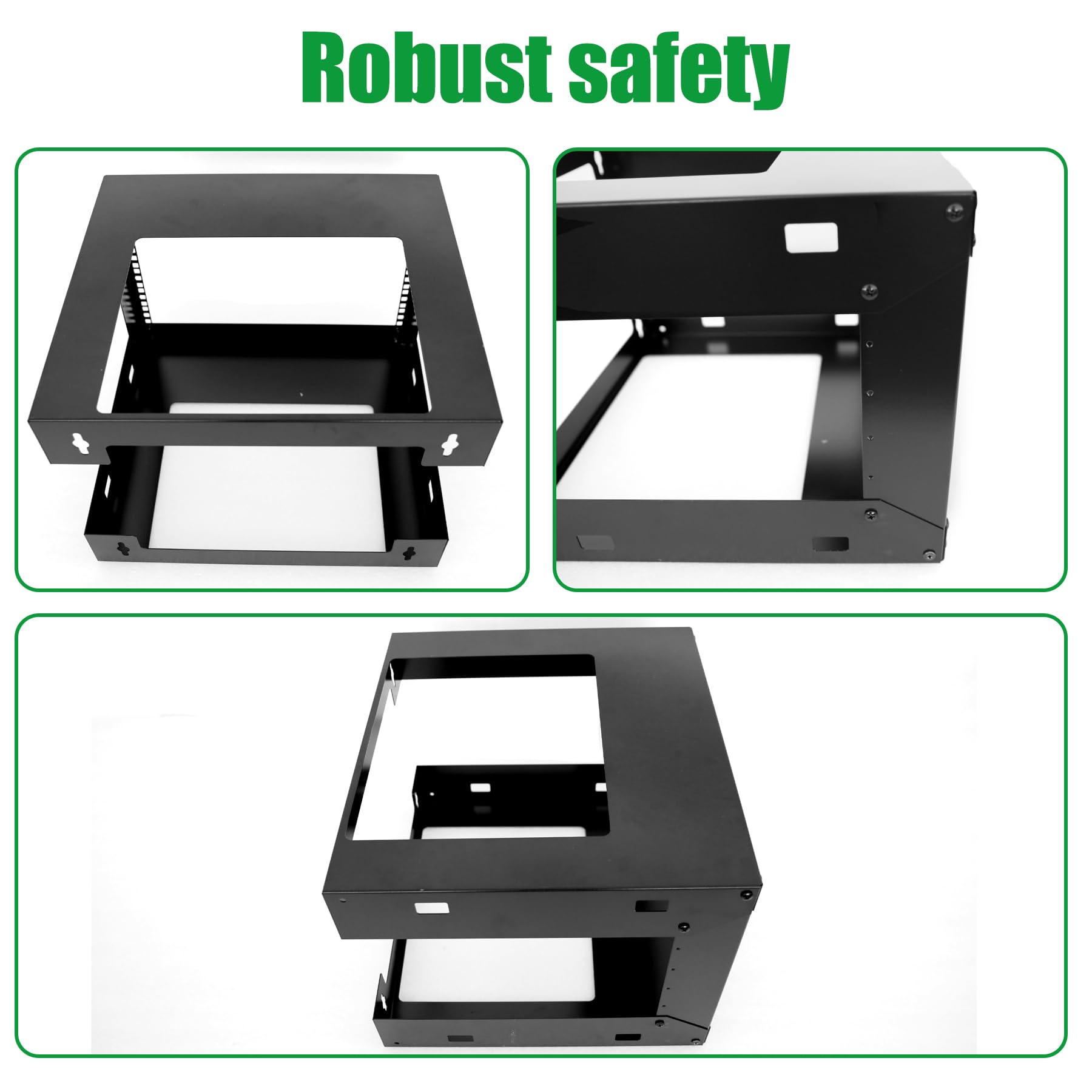 GlobalRack 15U Wall Mount Open Frame, 18" Depth, w/ 2X 1U Shelves