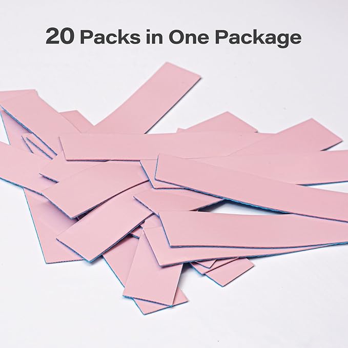 Aairhut 20 Pieces 120 x 20 x 1 mm Thermal Pads, 15 W/m.K Conductive Silicone Pad for M.2 SSD GPU Heatsink LED PS4 PS5 & More - Pink