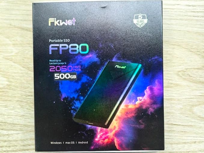4TB External SSD, Portable SSD, Up to 2000MB/s, USB 3.2 Gen2x2 External Solid State Drives, Compatible with Smart TV, PS5/PS4(Pro), iPhone 15, Xbox, Mac & Windows and Other Devices(FP80)