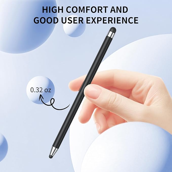 Stylus (10Pcs), Stylus Pen for Touchscreen, High Precision and Sensitivity Stylus Pen for iPad/iPhone/Samsung/Android Smartphone and Tablets, Compatible with All Capacitive Touch Screen (Black)