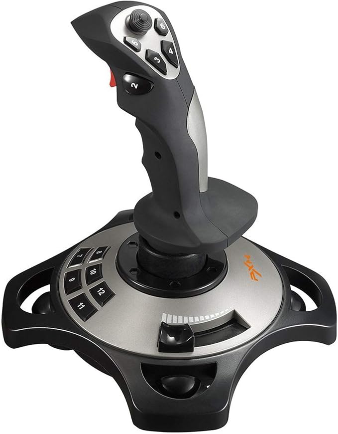 PC Joystick, USB Gaming Flight Simulator Game Controller with Vibration Function and Throttle Control, PXN 2113 Wired Gamepad Flight Sim Stick for Windows PC/Computer