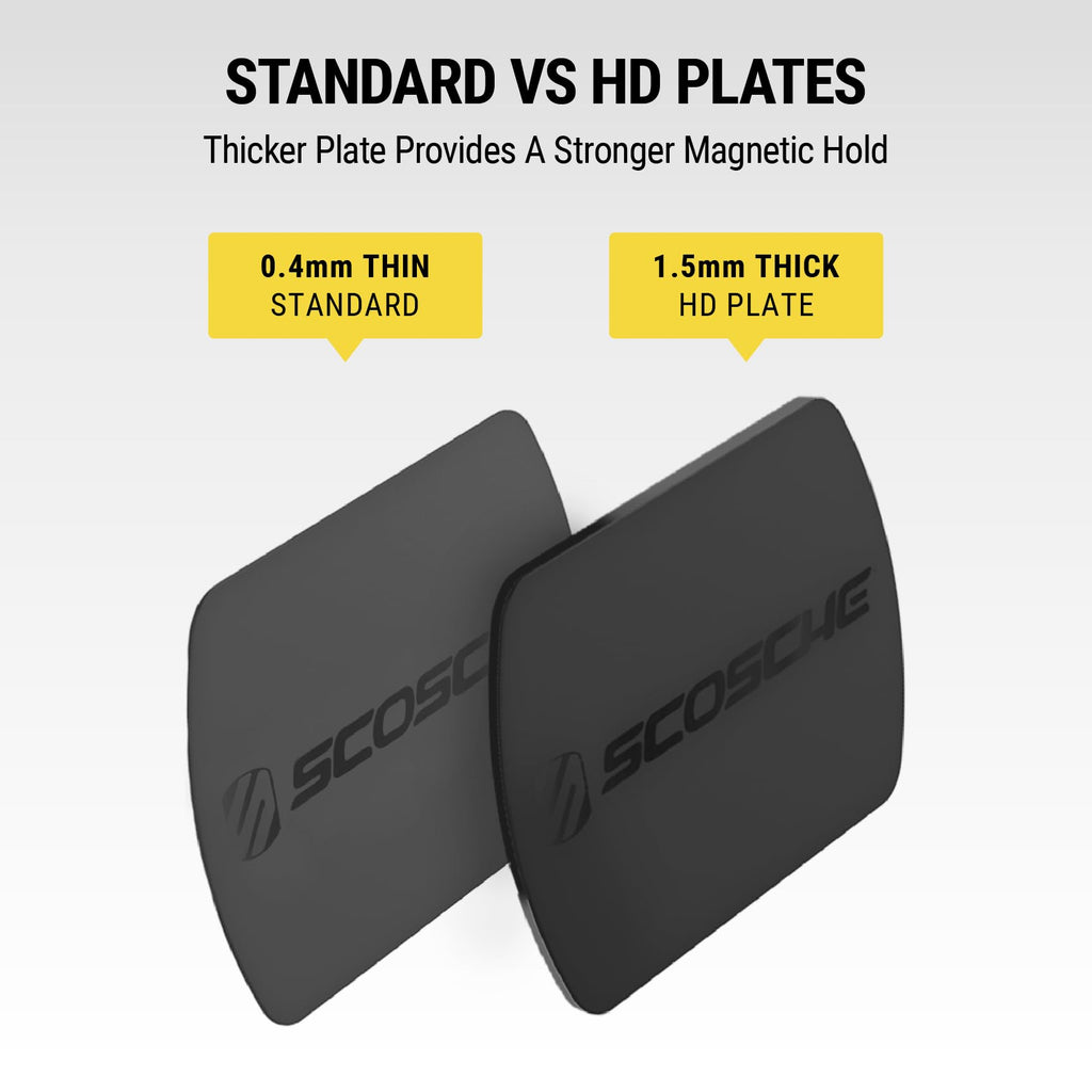 Scosche MPLT54T-2PKBP0 MagicMount Replacement Plate Kit for Magnetic Car Phone Mount Holder, Metal Plates w/Extra Strength Hold for Smartphone, Tablet, Magnet Cell Phone Stand & Phone Case, Pack of 2