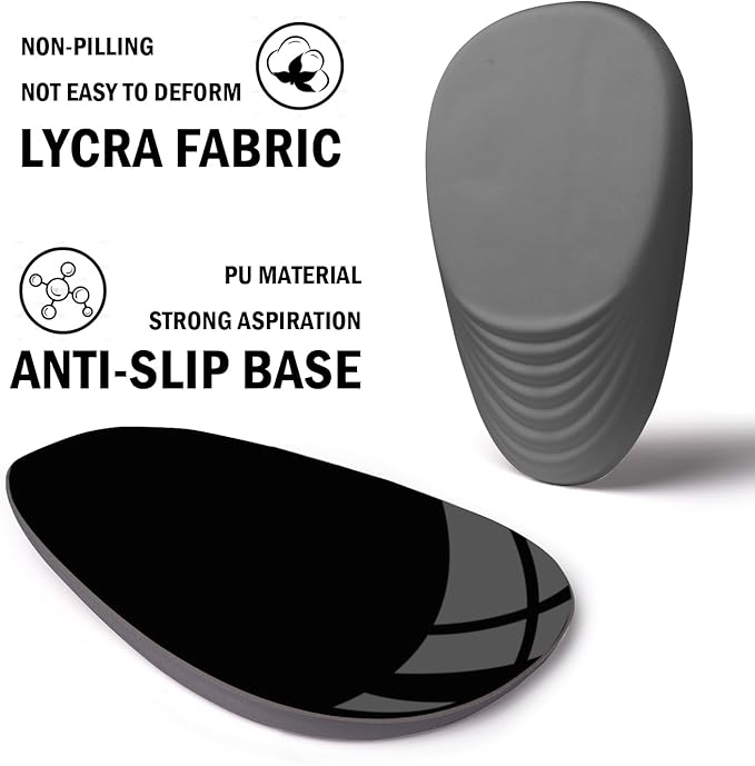 Ergonomic Mouse Pad with Wrist Rest Support,Mousepad Relief Carpal Tunnel Pain, Entire Memory Foam Mouse Pad with Non-Slip PU Base, Wireless Mouse Pad, Gray