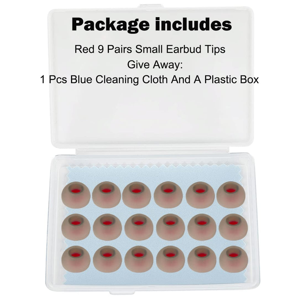 DMZHY Silicone Earbud Replacement Tips Earbud Tips Ear Tips Fit Most in-Ear Earbuds(Inner Hole 4.5mm -6mm) Headphone Eartips Ear Bud Covers Small 9 Pairs