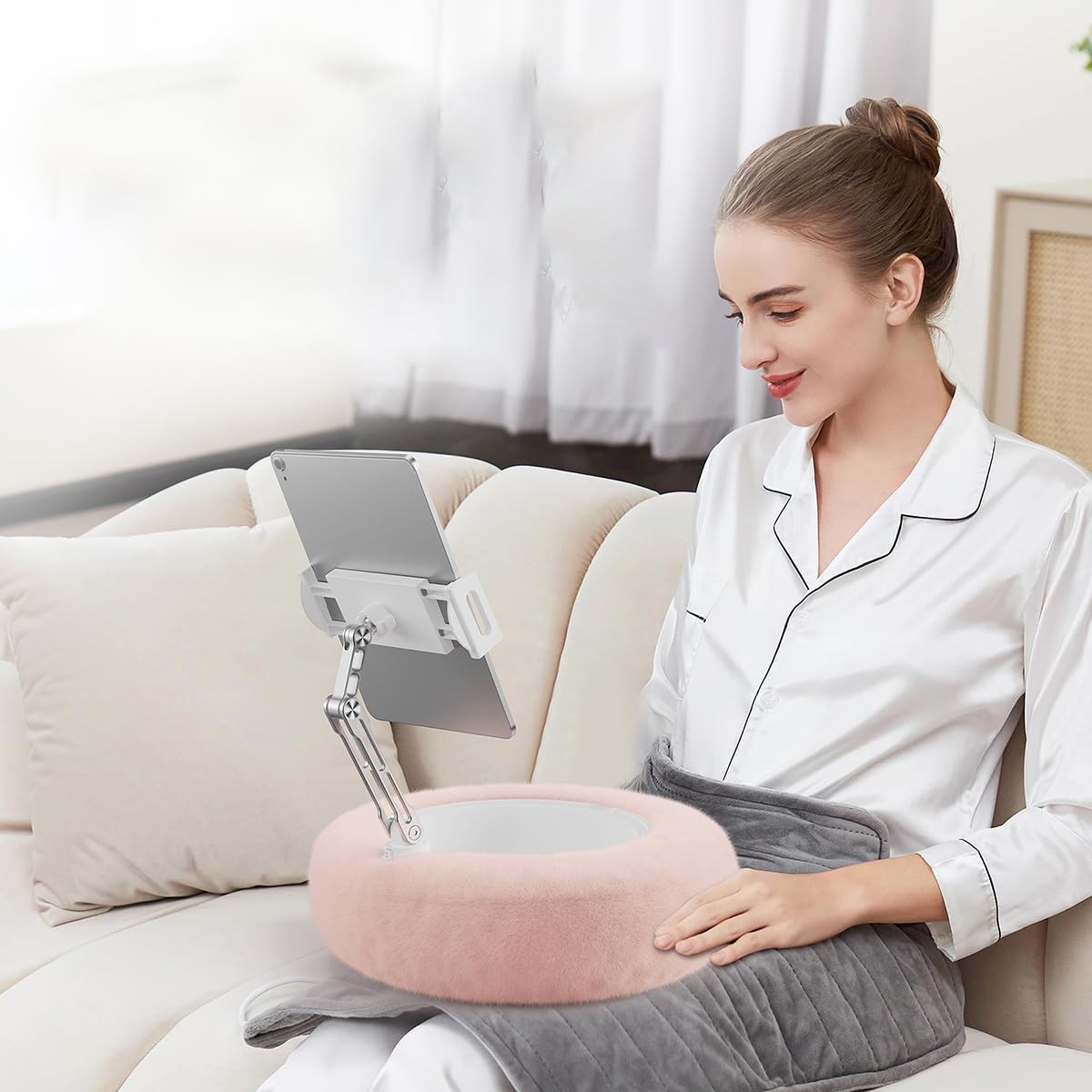 Chapter Seven Tablet Pillow Stand for Kindle iPad, Pink