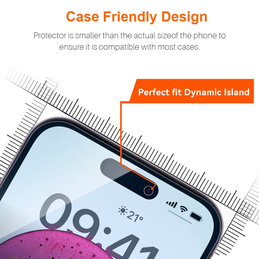 Focuses Screen Protector for iPhone 14 Pro Max Blue Light Screen Protector 6.7inch. Anti Blue Light Tempered Glass Film for iPhone 14 Pro Max 3 Pack