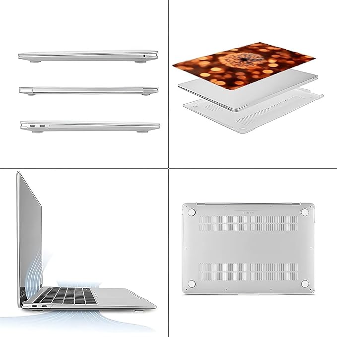 Compatible with MacBook Air 13.3 13.6 Inch Case 2022 2021 2020 2019 Plastic Hard Shell Case Cover,13.3 Pro(A1706/A1708/A1989/A2159/A2289/A2338), Dandelion