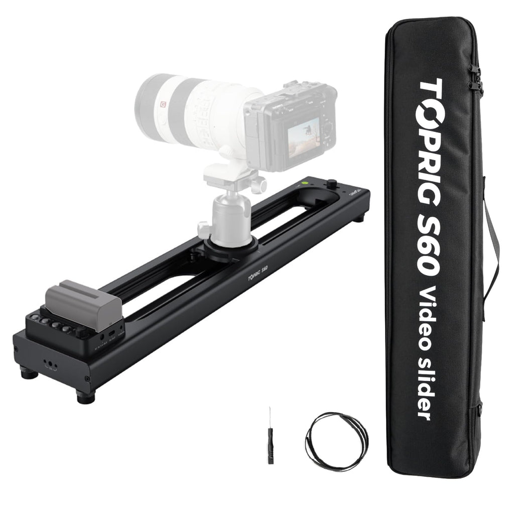Accsoon Toprig S40 Motorized Camera Slider 40cm/16 App Wireless Control Carbon Fiber Dolly Rail Slider Support IME Lapse Photography