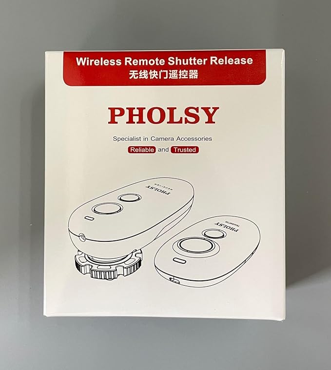 PHOLSY Wireless Shutter Camera Remote Release Control for Panasonic S5, S1H, S1R, S1M, S1, G95, G91, G90, G9, FZ1000 II, G80, G81, G85, GH5, GH6, G95, G7, GH7, GX8, G6, G5