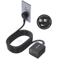 TROND 360 Rotating Flat Plug Extension Cord 15 ft for Tight Spaces, Black