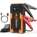 S ZEVZO ET05 Jump Starter 5000A Portable Car Jump Starter Battery Pack (7.2L Gas/ 5.5L Diesel), 51.8Wh 12V Jump Box with USB Ports, LCD Display and 3 Modes Flashlight