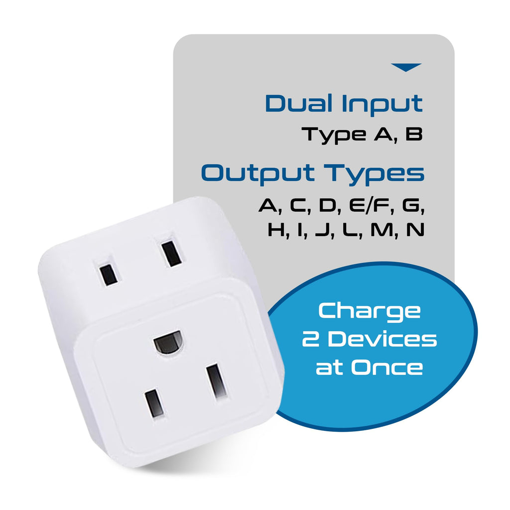Ceptics World Travel Adapter Set - 2 in 1 USA to Europe, Asia, Africa, India, Japan, Australia, Brazil, China, Israel and more - 11 Pack - Safe Grounded - Works with Cell phones, Laptops, Chargers