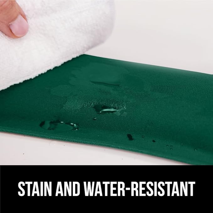 GORILLA GRIP Silky Gel Memory Foam Wrist Rest for Computer Keyboard, Mouse, Ergonomic Design for Typing Pain Relief, Desk Pads Support Hand, Arm, Mousepad Rests, Stain Resistant, 2 Piece, Hunter Green