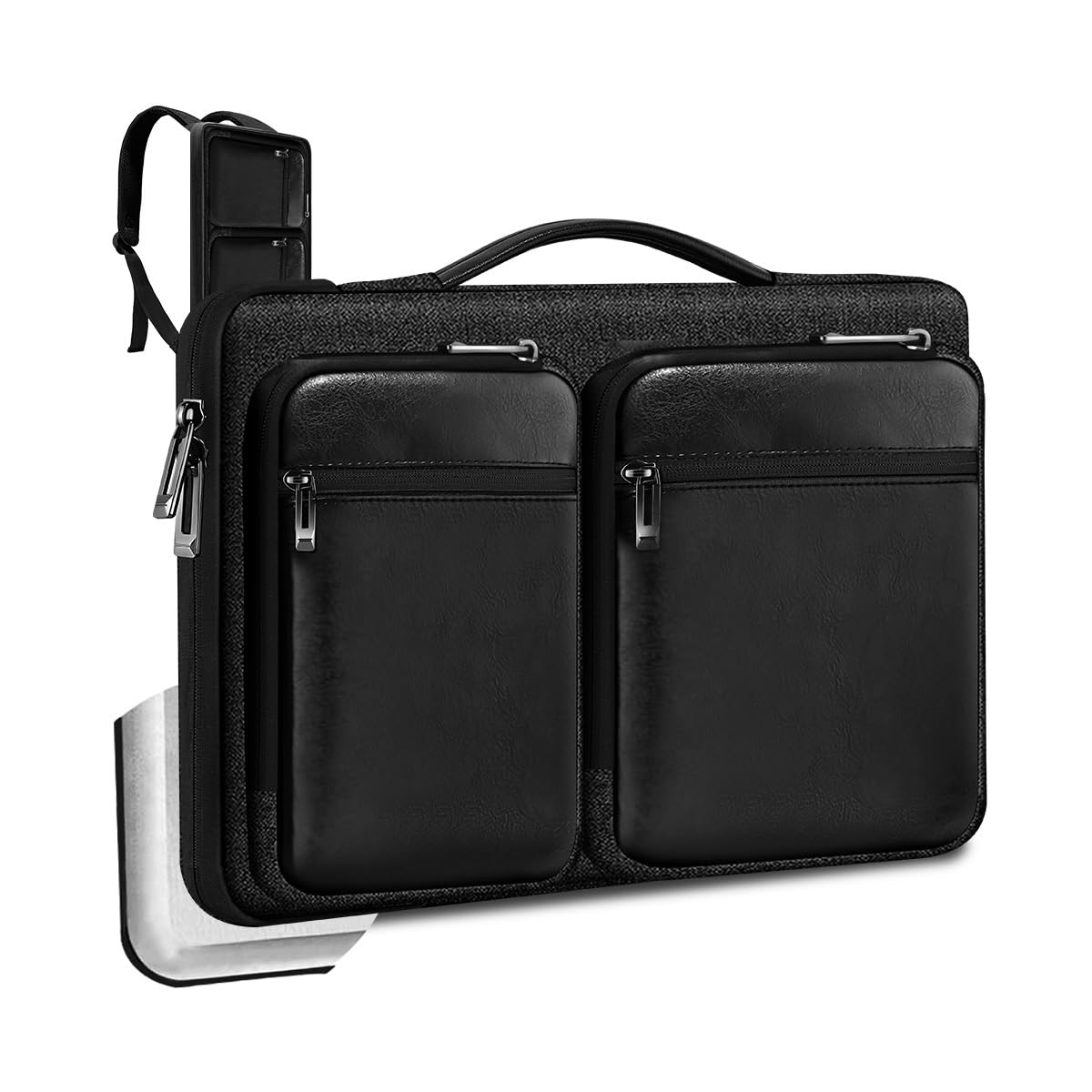 ZINZ 360 Protective Laptop Case 15" 15.6" 16" Sleeve, Water-Resistant Handbag with Straps Compatible with 16" MacBook Neo, MacBook Pro Air 16"/15", XPS 16" and Most 15" 15.6" 16" Notebooks,B01BL02