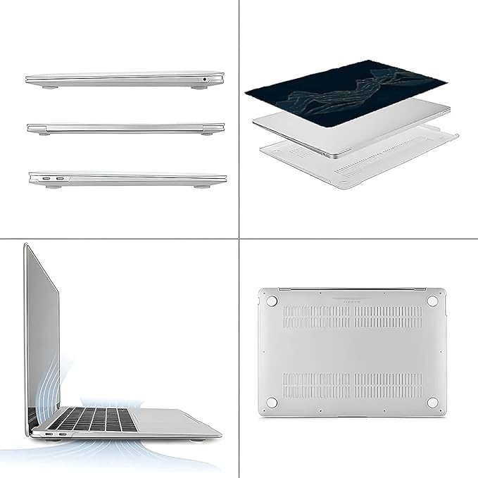 Compatible with MacBook Air 13.3 13.6 Inch Case 2022 2021 2020 2019 Plastic Hard Shell Case Cover,13.3 Pro(A1706/A1708/A1989/A2159/A2289/A2338), Dark Mountains