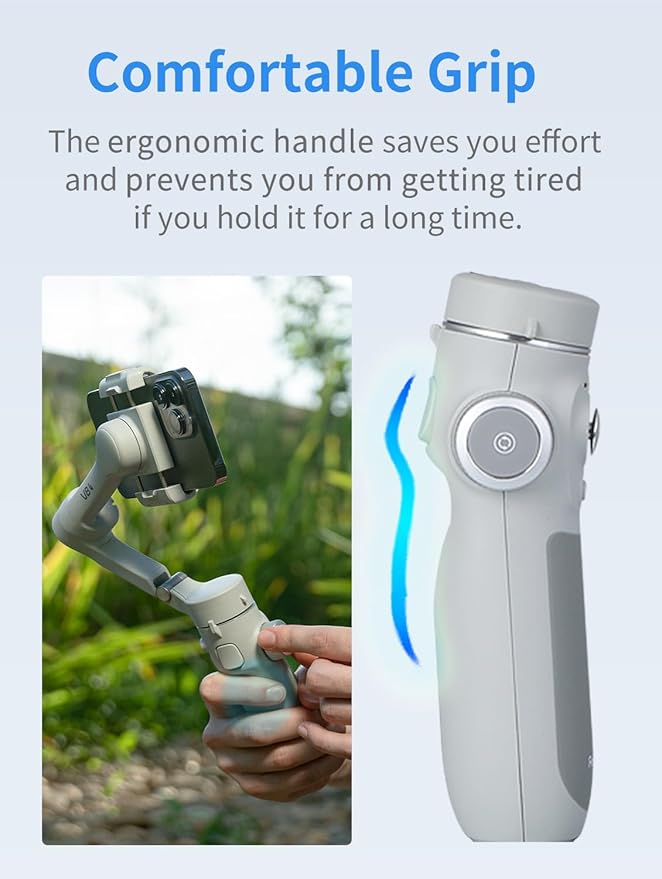 FeiyuTech VB 4SE Gimbal Stabilizer for Smartphone,Foldable Phone Gimbal for Video Recording,Gesture Control,Fit iPhone&Android, iPhone Stabilizer for YouTube,TikTok,Vlog,Live Stream,Max 0.69lb