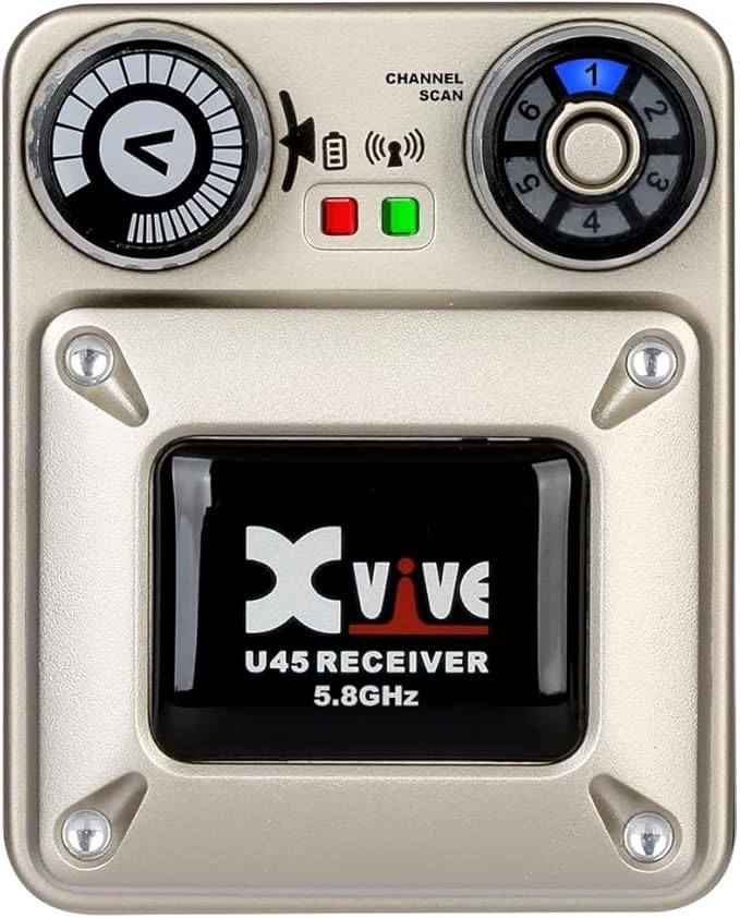 Xvive U45 Wireless in Ear Monitor System Receiver, 5.8ghz IEM System Receiver(Only) with Channel Scan Mode