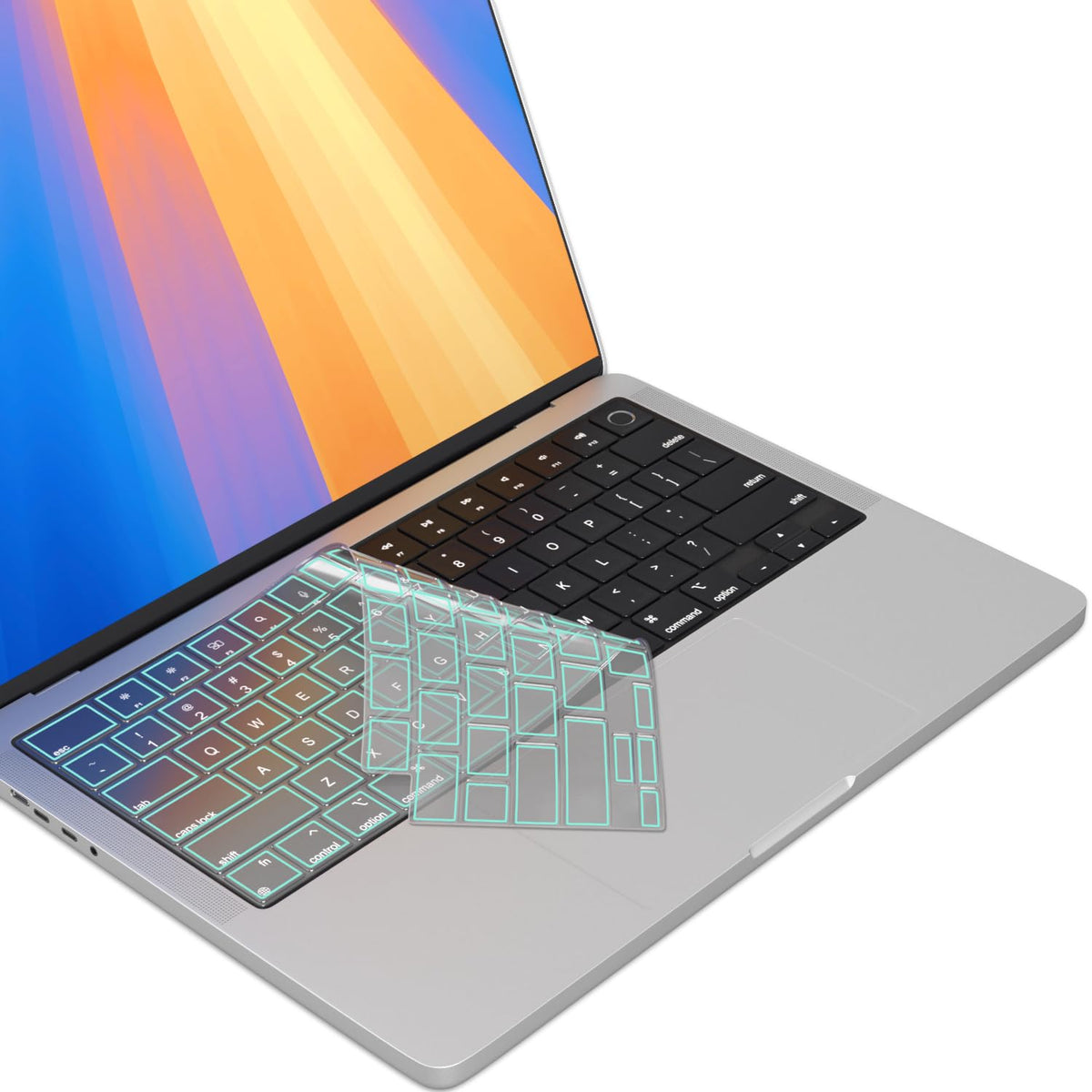Kuzy Clear Premium MacBook Pro Keyboard Cover 14"/16" 2026-2023 M5-M1 Pro/Max - MacBook Air 13/15" Keyboard Cover- A3240 A3241 A3401 A3403 A3114 A3113 - US Layout TPU, Clear