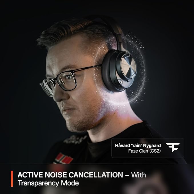 SteelSeries Arctis Nova Pro Wireless Multi-System Gaming Headset - Premium Hi-Fi Drivers - Active Noise Cancellation - Infinity Power System - ClearCast Gen 2 Mic - PS5, PS4, PC, Switch, Mobile