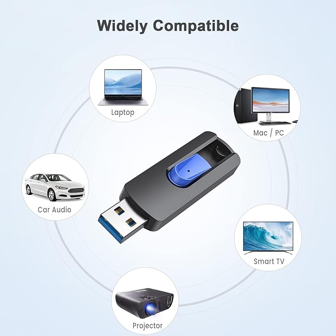 JUANWE 512GB USB Flash Drive, Thumb Drive 130MB/S High Speed, USB 3.0 Storage Flash Drive Memory Stick for Backup Jump Drive for Computer/Laptop