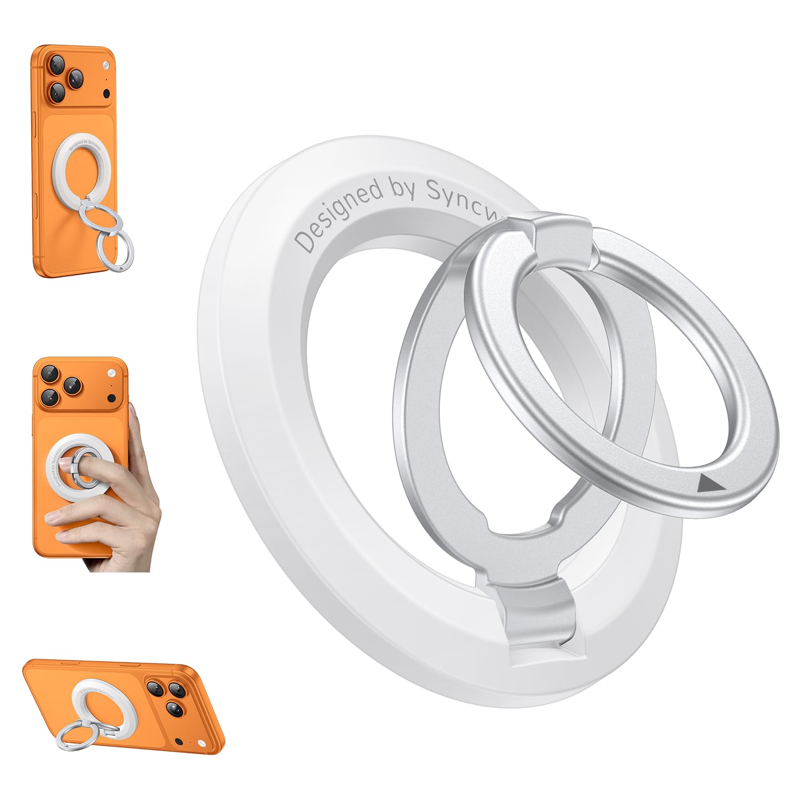 SYNCWIRE Magnetic Phone Ring Holder, for MagSafe Phone Grip Stand Kickstand