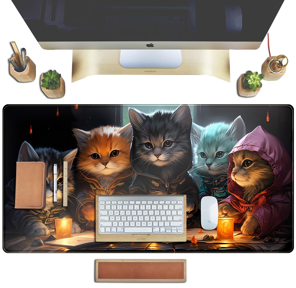 Commander Roleplay Desk Pad Mat Role Gaming XXL Big Mouse Pad Gaming Tabletop Game Gamer Gift - Mousepad XXL Laptop Computer Keyboard Pad with Stitched Edges Anti-Slip Funny Deskpad 31.5x15.7 in