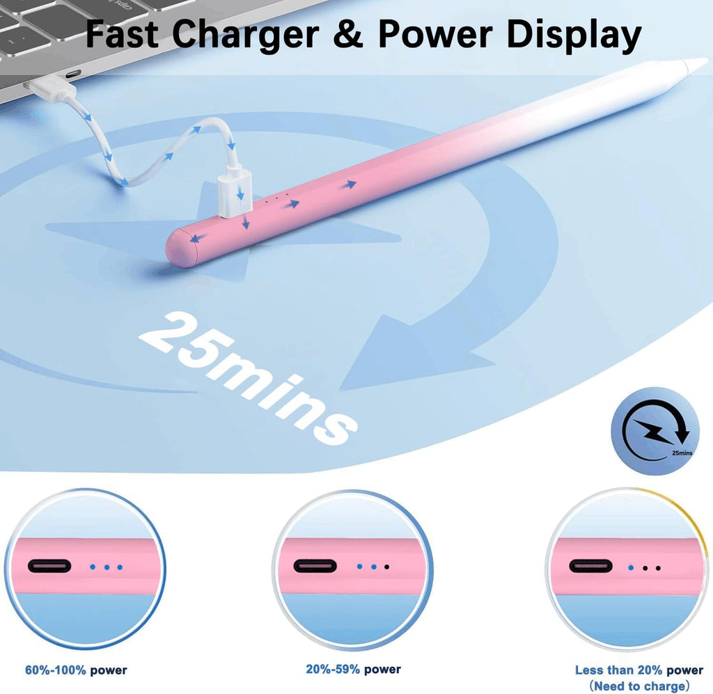 Stylus Pen for Apple iPad(2026-2018),Tilt Sensitivity Palm Rejection Fast Charge Stylus Pencil,Apple i Pad Pencil for iPad 11/10/9/8/7/6th,Pro 13/12.9/11(M5/M4),Air 13/11(M4/3/2),Mini 7/6/5th,Magnetic