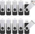 TOPESEL USB Storage Flash Drive,100PCS 8GB Bulk USB 2.0 Flash Drive Bulk Pack, USB Flash Drives Memory Stick, USB Drive Thumb Drives USB Stick Flash Memory Stick Swivel (8G, 100 Pack, Black)